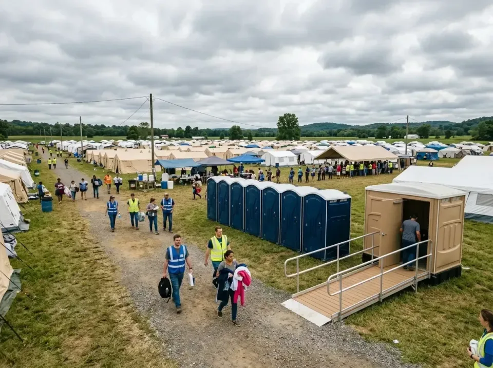 disaster-relief-camp-restrooms-010 — frequently asked questions, Dumpster & Portable Bathrooms Rental in Denmark, WI